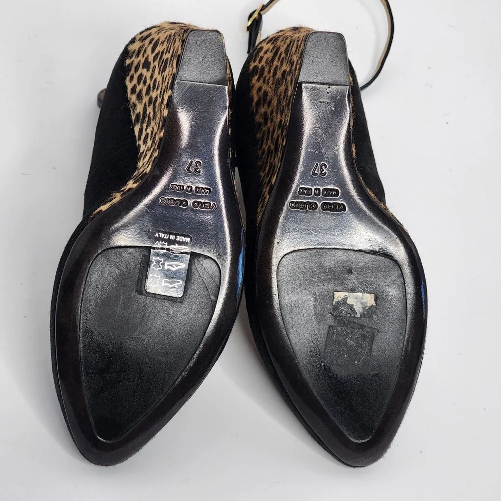 Women's Giuseppe Zanotti Black Leopard Print Wedge Heels US 6.5